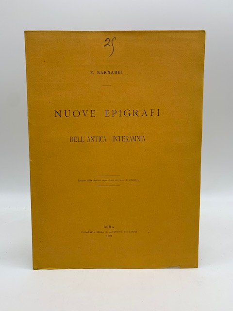 Nuove epigrafi dell'antica Interamnia